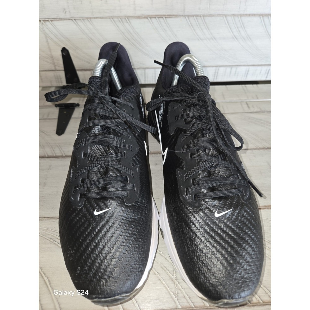 Nike Air Zoom Infinity Tour Golf Shoes Flyknit Black White Mens's Size 9 - Picture 3 of 10